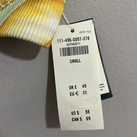 A&F Lemon Print Ribbed Bikini Top - Picture 2 of 4